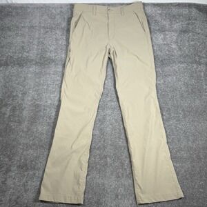 Eddie Bauer Pants Men's 34x36 Beige Travex Nylon Stretch Hiking Trail Outdoor